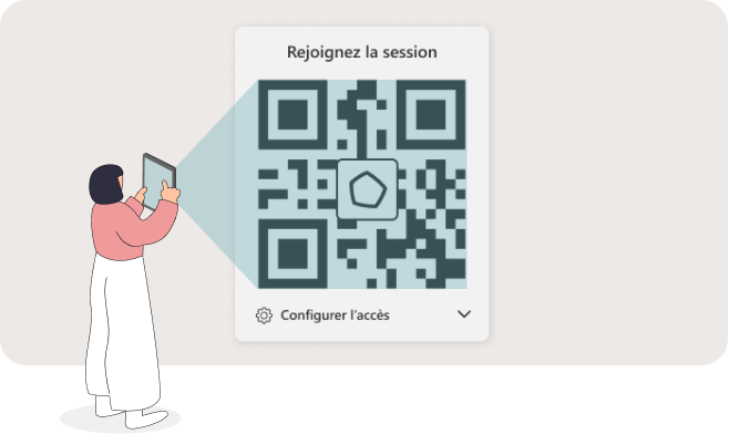 scan the qrcode to join a session